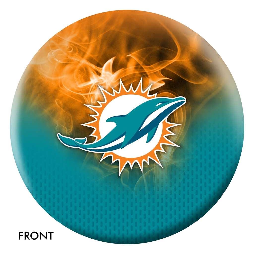 Miami Dolphins regulation NFL bowing ball on fire design