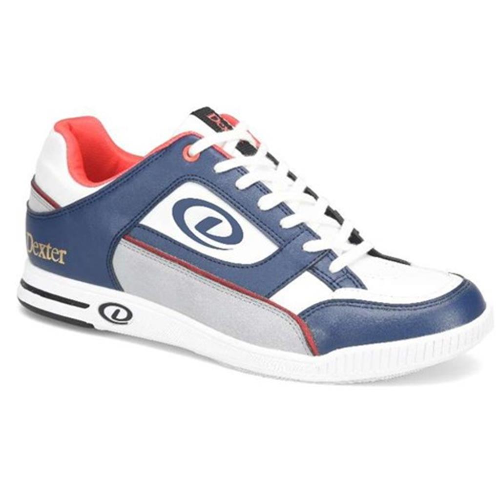 Dexter Men s Royal Bowling Shoes For right or left handed bowlers Universal Slide Soles on both shoes Navy White Grey