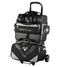 Motiv Bowling Vault 4-Ball Roller - Black/Grey