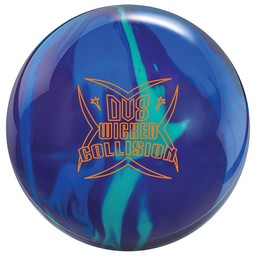 DV8 PRE-DRILLED Wicked Collision Bowling Ball - Royal Blue/Purple/Teal