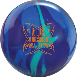 DV8 PRE-DRILLED Wicked Collision Bowling Ball - Royal Blue/Purple/Teal
