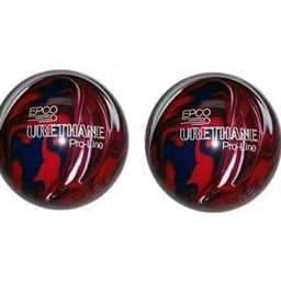 EPCO Duckpin Bowling Balls- Urethane - Dark Red, Royal & White- (5 inch- 3lbs. 12 oz.)- 2 Balls