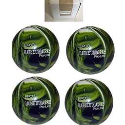 EPCO Candlepin Bowling Balls - Urethane - Lime Green, White & Navy (4 1/2 inch- 2lbs. 7oz.) 4 Balls