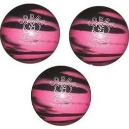 EPCO Duckpin Bowling Ball - Cobra Pro Rubber - Pink & Black (4 7/8 inch- 3lbs. 12oz.) - 3 Balls