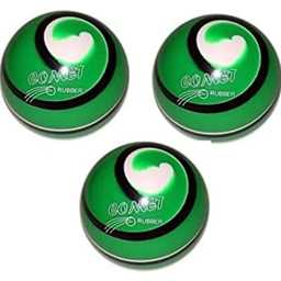 EPCO Duckpin Bowling Balls - Comet Rubber - Green with Black & White (5 inch- 3lbs. 10 oz.) -3 Balls