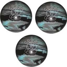 EPCO Duckpin Bowling Ball - Cobra Pro Rubber - Black, Light Blue & Grey (4 7/8 inch- 3lbs. 10oz.) - 3 Balls