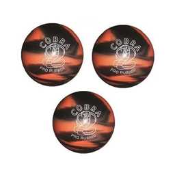 EPCO Duckpin Bowling Ball - Cobra Pro Rubber - Orange & Black (4 7/8 inch- 3lbs. 8oz.) - 3 Balls