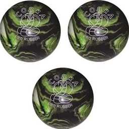 EPCO Duckpin Bowling Ball - Cobra Pro Rubber - Purple, Lime & White (4 3/4 inch- 3lbs. 6oz.) - 3 Balls