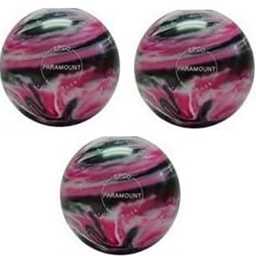 EPCO Duckpin Bowling Balls - Marbleized - Magenta, Black & White (4 7/8 inch- 3lbs. 10 oz.) 3 Balls