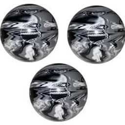 EPCO Duckpin Bowling Balls - Marbleized - Black, White & Grey (4 3/4 inch- 3lbs. 8 oz.) 3 Balls