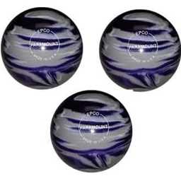 EPCO Duckpin Bowling Balls - Marbleized - Purple, Grey & White (4 3/4 inch- 3lbs. 8 oz.) 3 Balls