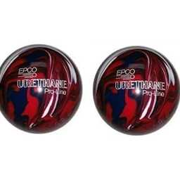 EPCO Duckpin Bowling Balls- Urethane - Dark Red, Royal & White (5 inch- 3lbs. 10 oz.) 2 Balls