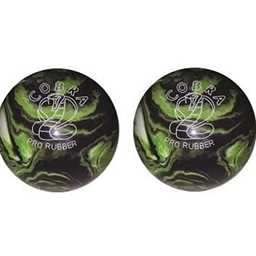 EPCO Duckpin Bowling Ball - Cobra Pro Rubber - Purple, Lime & White (4 7/8 inch- 3lbs. 12oz.) - 2 Balls