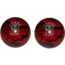 EPCO Duckpin Bowling Ball - Cobra Pro Rubber - Red & Black (4 3/4 inch- 3lbs. 6oz.) - 2 Balls