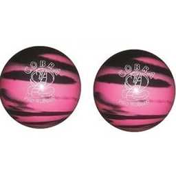 EPCO Duckpin Bowling Ball - Cobra Pro Rubber - Pink & Black (4 7/8 inch- 3lbs. 12oz.) - 2 Balls