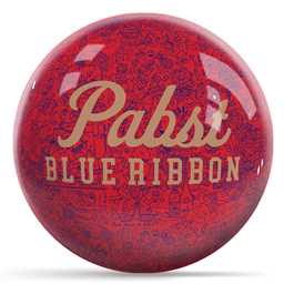 All Things Pabst Bowling Ball - Red/Blue/Gold