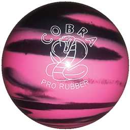 EPCO Duckpin Bowling Ball - Cobra Pro Rubber - Pink & Black (4 3/4 inch- 3lbs. 6oz.) 1 Ball