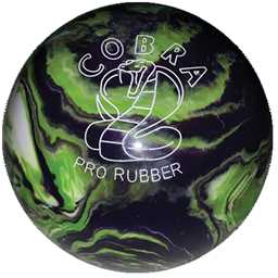 EPCO Duckpin Bowling Ball - Cobra Pro Rubber - Purple, Lime & White (5 inch- 3lbs. 8oz.) 1 Ball