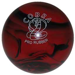 EPCO Duckpin Bowling Ball - Cobra Pro Rubber - Red & Black (5 inch- 3lbs. 10oz.) 1 Ball