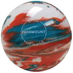 EPCO Duckpin Bowling Ball- Marbleized - Turquoise, Orange & White (4 3/4 inch- 3lbs. 8 oz.) 1 Ball