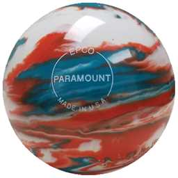 EPCO Duckpin Bowling Ball- Marbleized - Turquoise, Orange & White (4 7/8 inch- 3lbs. 8 oz.) 1 Ball