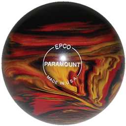 EPCO Duckpin Bowling Ball- Marbleized - Black, Red & Yellow (5 inch- 3lbs. 10 oz.) 1 Ball