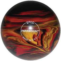 EPCO Duckpin Bowling Ball- Marbleized - Black, Red & Yellow (5 inch- 3lbs. 8 oz.) 1 Ball