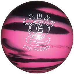 EPCO Duckpin Bowling Ball - Cobra Pro Rubber - Pink & Black (5 inch- 3lbs. 10oz.) 1 Ball