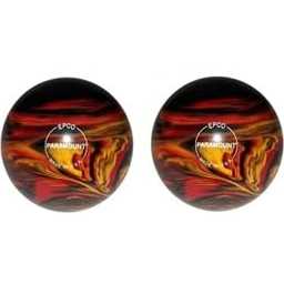 EPCO Duckpin Bowling Balls- Marbleized - Black, Red & Yellow (4 7/8 inch- 3lbs. 8 oz) 2 Balls