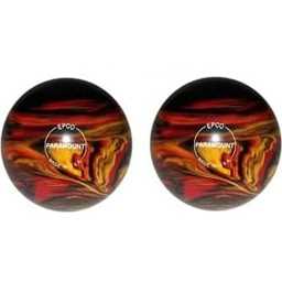 EPCO Duckpin Bowling Balls- Marbleized - Black, Red & Yellow (4 7/8 inch- 3lbs. 10 oz.) 2 Balls