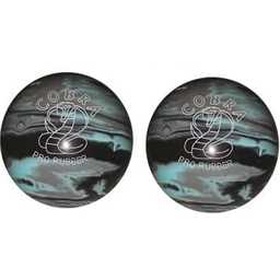 EPCO Duckpin Bowling Ball - Cobra Pro Rubber - Black, Light Blue & White (5 inch- 3lbs. 10oz.) 2 Balls