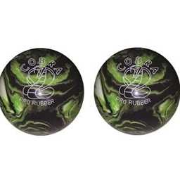 EPCO Duckpin Bowling Ball - Cobra Pro Rubber - Purple, Lime & White (4 7/8 inch- 3lbs. 8oz.) - 2 Balls