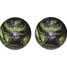 EPCO Duckpin Bowling Ball - Cobra Pro Rubber - Purple, Lime & White (5 inch- 3lbs. 10oz.) - 2 Balls