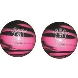 EPCO Duckpin Bowling Ball - Cobra Pro Rubber - Pink & Black (4 7/8 inch- 3lbs. 8oz.) - 2 Balls