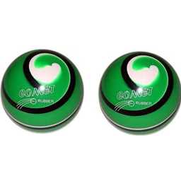 EPCO Duckpin Bowling Balls- Comet Rubber - Green with Black & White (5 inch- 3lbs. 12 oz.) 2 Balls