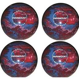 EPCO Candlepin Bowling Balls - Marbleized - Royal, Red & White (4 1/2 inch- 2lbs. 7oz.) 4 Balls