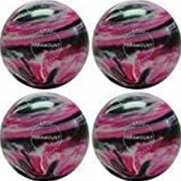 EPCO Candlepin Bowling Ball- Marbleized - Magenta, Black & White (4 1/2 inch- 2lbs. 5oz.) 4 Balls