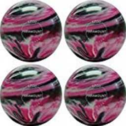 EPCO Candlepin Bowling Ball- Marbleized - Magenta, Black & White 4 1/2 inch- 2lbs. 6oz 4 Balls