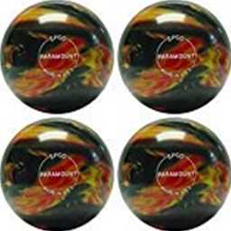 EPCO Candlepin Bowling Ball- Marbleized - Black, Red & Yellow (4 1/2 inch- 2lbs. 5oz.) 4 Balls