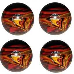 EPCO Candlepin Bowling Balls - Marbleized - Black, Red & Yellow (4 1/2 inch- 2lbs. 7oz.) 4 Balls