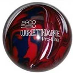 EPCO Candlepin Bowling Ball- Urethane - Dark Red, Royal & White (4 1/2 inch- 2lbs.7oz.) 1 Ball