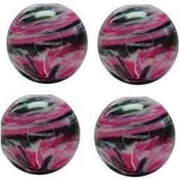 EPCO Candlepin Bowling Balls - Marbleized - Magenta, Black & White (4 1/2 inch- 2lbs. 6oz.) 4 Balls