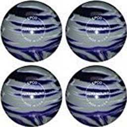 EPCO Candlepin Bowling Ball- Marbleized - Purple, Grey & White (4 1/2 inch- 2lbs. 5oz.) 4 Balls