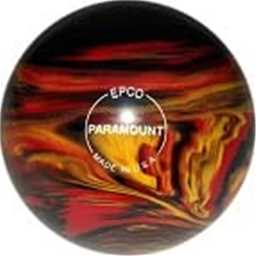 EPCO Candlepin Bowling Ball- Marbleized - Black, Red & Yellow (4 1/2 inch- 2lbs. 5oz.) 1 Ball