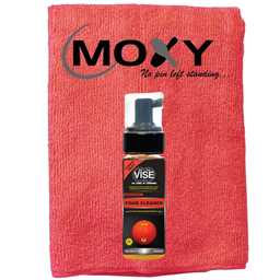 Vise Foam Bowling Ball Cleaner 8oz with Moxy Micro Fiber Cleaning Towel (Red)Reacta Shine Bowling Ball Cleaner - 8oz with Moxy Micro Fiber Cleaning Towel (Red)