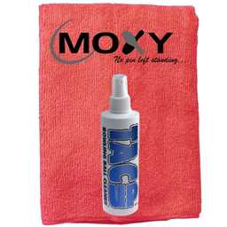 Tac Up Bowling Ball Cleaner - 8oz with Moxy Micro Fiber Cleaning Towel (Red)