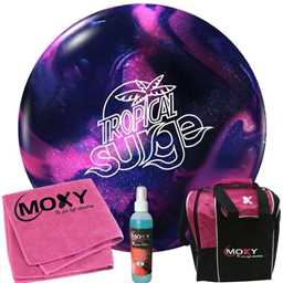 Storm Tropical Surge Pink/Purple Bowling Ball | Moxy Strike Pink Bowling Bag | Moxy Pink Micro Fiber Towel | Moxy Xtreme Power Cleaner Package