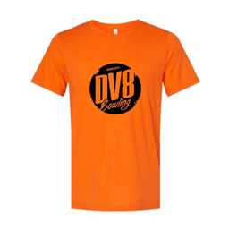 Black Logo DV8 Bowling Tee - Orange