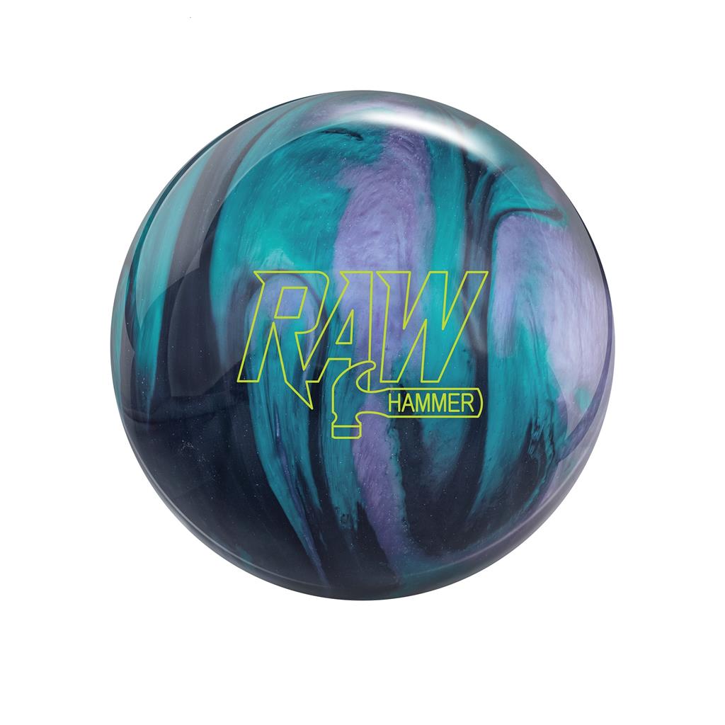 Hammer PRE-DRILLED Raw Hammer Bowling Ball - Black/Purple/Teal Pearl 