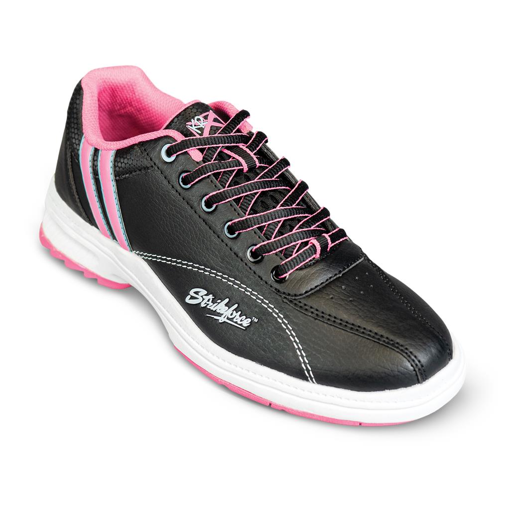 KR Strikeforce Starr Black/Pink/Blue Right Hand Bowling Shoes Ladies